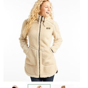 LL Bean Women's Mountain Pile Fleece Coat size small